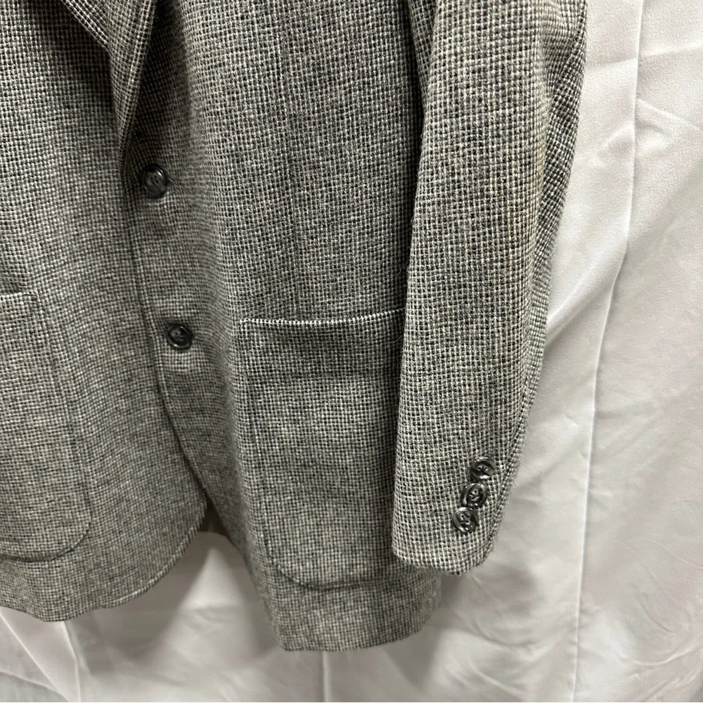 Vintage Angels Flight Tobias‎ Kotzin Men’s 40R Blazer Jacket Gray Wool Tweed USA